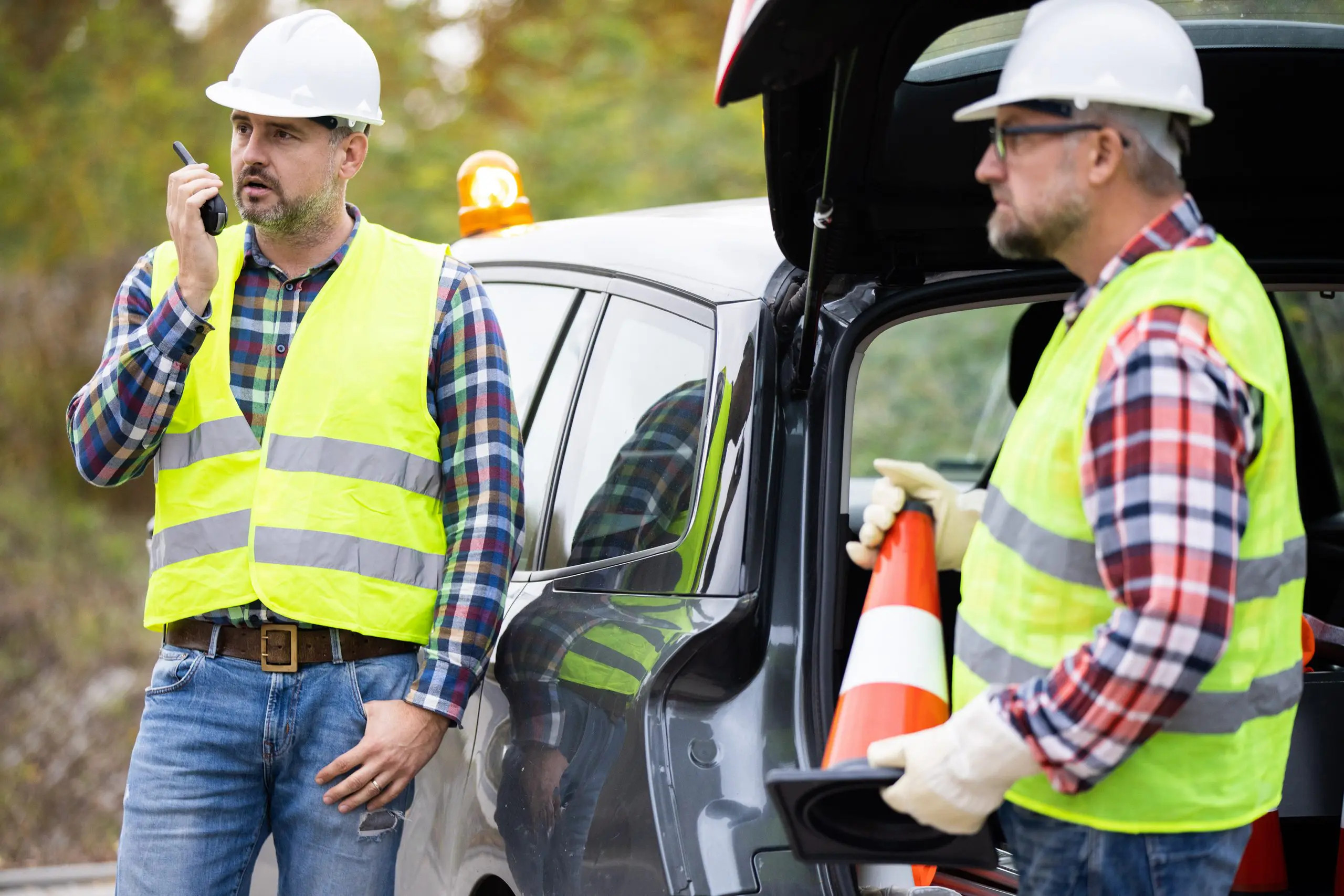 Emergency responder using radio