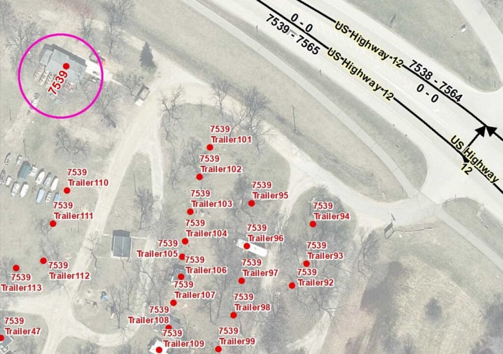 A map showing the description on the page.