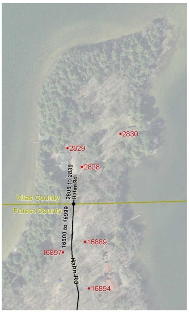 A map of a dead end showing the description on the page.