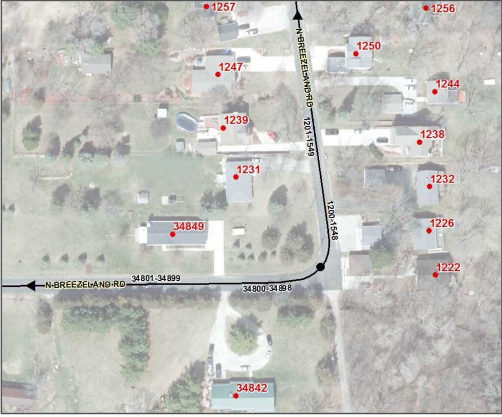 A map of a grid change showing the description on the page.