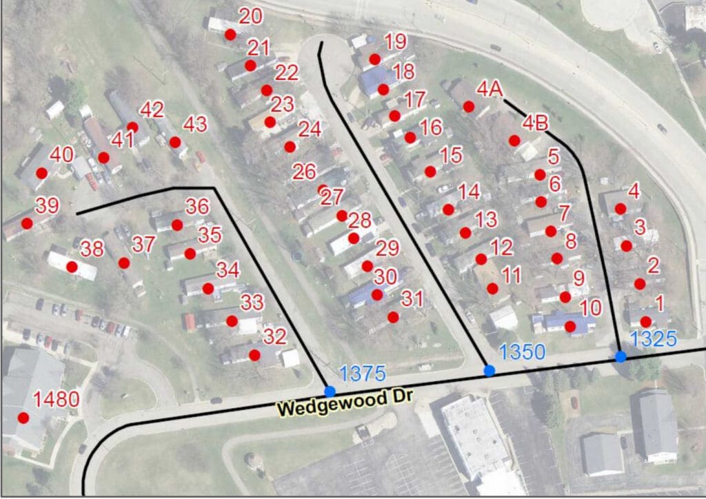 A map showing the description on the page.