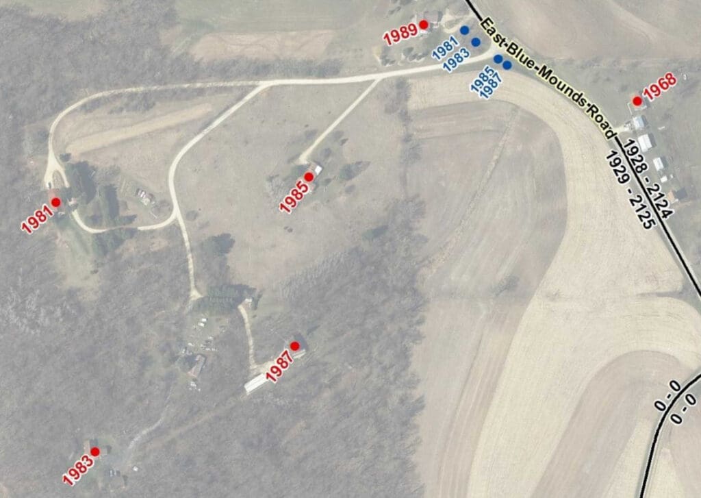 A map of a structure address showing the description on the page.